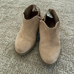Tan Suede Toddler Ankle Boots